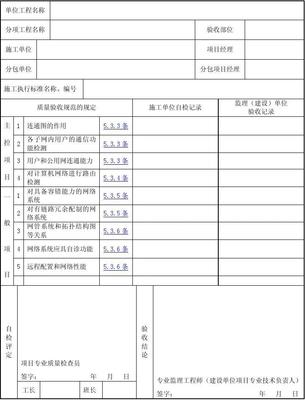 計算機網(wǎng)絡(luò)系統(tǒng)檢測檢驗批質(zhì)量驗收記錄與施工質(zhì)量控制要點
